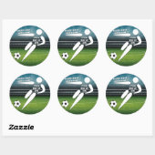 Sticker Rond Vivez la vie du football (Feuille)