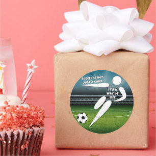 Sticker Rond Vivez la vie du football