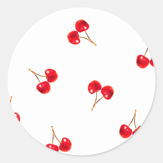 Sticker Rond Vivid Cherry Motif (Devant)