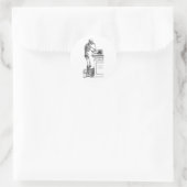 Sticker Rond Vivitur Ingenio - Squelette (Sac)