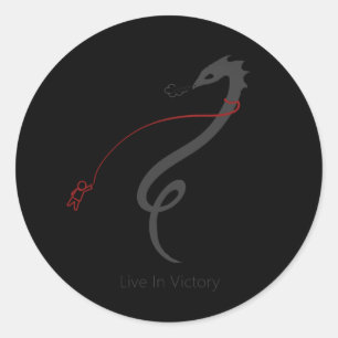 Sticker Rond Vivre Dans La Victoire