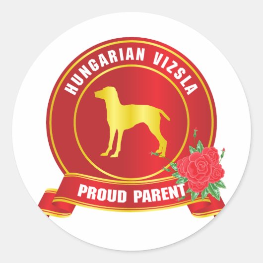 Sticker Rond Vizsla (Devant)