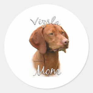 Sticker Rond Vizsla Maman 2