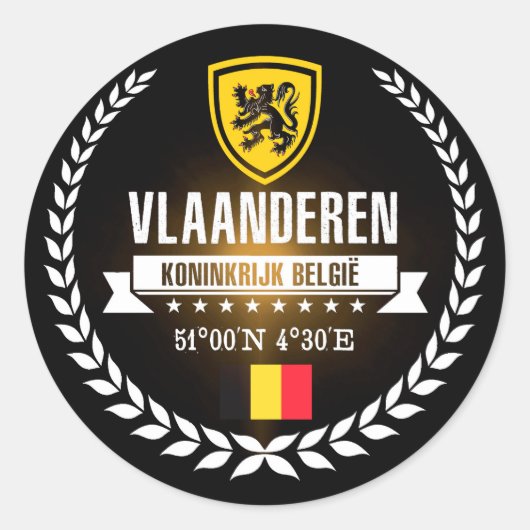 Sticker Rond Vlaanderen (Devant)