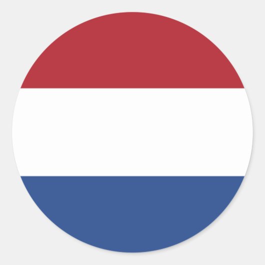 Sticker Rond Vlag van Nederland - Drapeau de la Pays-Bas (Devant)