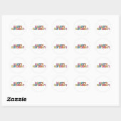 Sticker Rond Vœux d'anniversaire (Feuille)