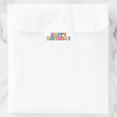 Sticker Rond Vœux d'anniversaire (Sac)