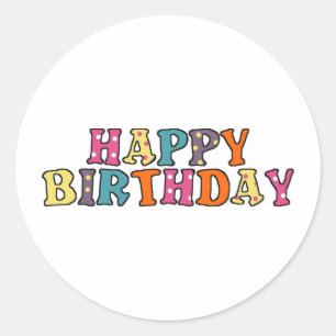 Sticker Rond Vœux d'anniversaire