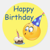 Sticker Rond Vœux d'anniversaire (Devant)