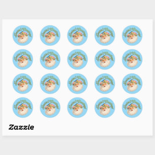 Sticker Rond Vœux de la saison - Père Noël de printemps