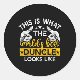 Sticker Rond Voici à quoi ressemble le meilleur Duncle Sketll O