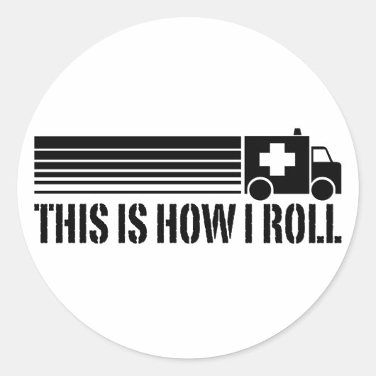 Sticker Rond Voici comment je lance EMT (Devant)