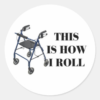 Sticker Rond Voici Comment je roule Walker