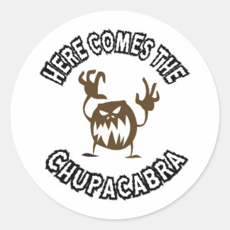 Sticker Rond Voici le chupacabra