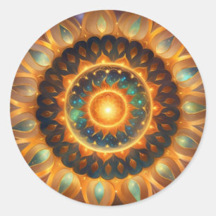 Sticker Rond Voici le Soleil