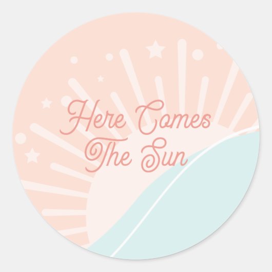 Sticker Rond Voici Le Soleil (Devant)