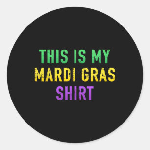 Sticker Rond Voici Mon Costume Mardi Gras Pour La Nouvelle Orlé
