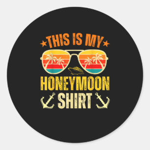 Sticker Rond Voici Mon Lune De Miel Romantique Croisière Lune D