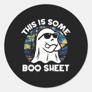 Sticker Rond Voici Une Fiche Retro Van Gogh Halloween Cos
