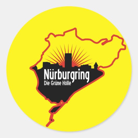 Sticker Rond Voie de course de Nurburgring Nordschleife, (Devant)