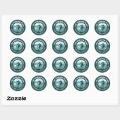 Sticker Rond Voie terrestre (Feuille)