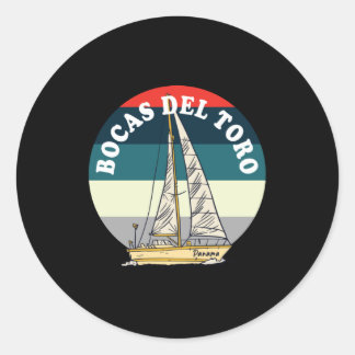 Sticker Rond Voile Bocas Del Toro Panama Vintage