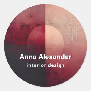 Sticker Rond Voile de Division Design Minimaliste