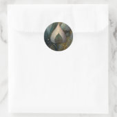 Sticker Rond Voile de feuilles | conception botanique (Sac)