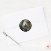 Sticker Rond Voile de feuilles | conception botanique (Enveloppe)