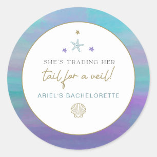 Sticker Rond Voile de sirène SIREN pour voiles Bachelorette Océ