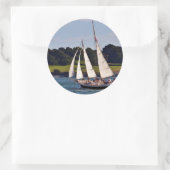 Sticker Rond Voile En Newport, Rhode Island, États-Unis (Sac)