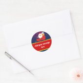 Sticker Rond Voile Père Noël (Enveloppe)