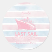 Sticker Rond Voile rose Dernière Avant La Bachelorette Veil (Devant)