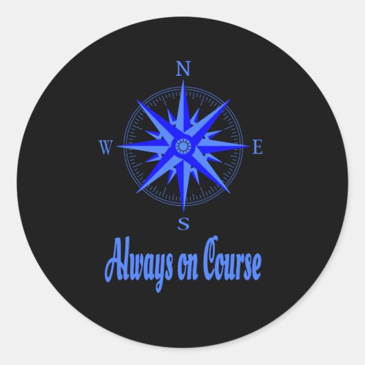 Sticker Rond Voile - Toujours Sur Le Parcours Compas Chemise (Devant)