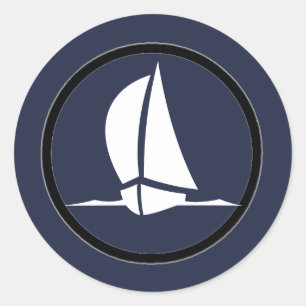 Sticker Rond Voiles blanches