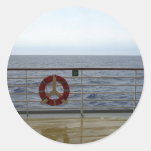 Sticker Rond Voilier de croisière