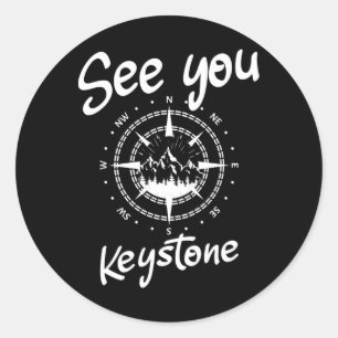 Sticker Rond Voir À Keystone Usa Vacances Ski Comp