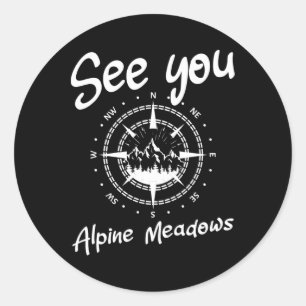 Sticker Rond Voir Dans Alpine Meadows Western United Vacances
