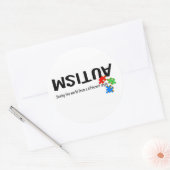 Sticker Rond Voir Le Monde D'Un Angle Différent (Pièces) (Enveloppe)