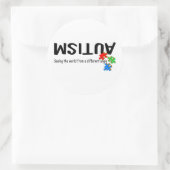 Sticker Rond Voir Le Monde D'Un Angle Différent (Pièces) (Sac)