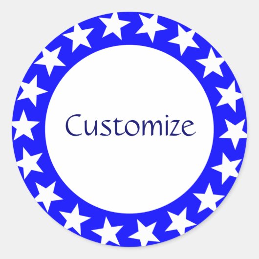 Sticker Rond Voir les étoiles Modèle - 2 (Devant)