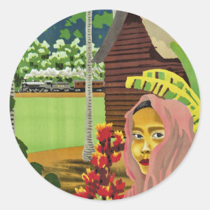 Sticker Rond Voir Malaya