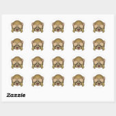 Sticker Rond Voir No Evil Monkey - Emoji (Feuille)