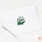 Sticker Rond Voir plus tard alligator (Enveloppe)