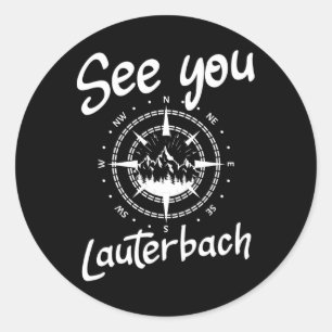 Sticker Rond Voir Vous Randonnée Lauterbach Allemagne Vacances 