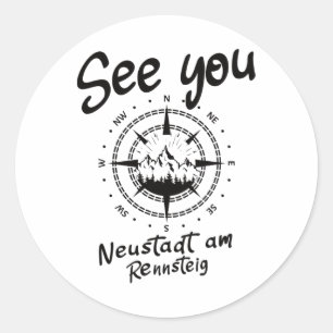 Sticker Rond Voir Vous Randonnée Neustadt Am Rennsteig Vacances