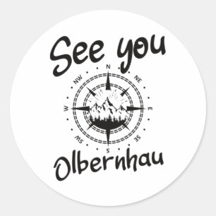 Sticker Rond Voir Vous Randonnée Olbernhau Allemagne Vacances S