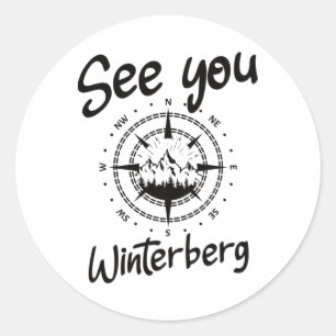Sticker Rond Voir Vous Randonnée Winterberg Allemagne Vacances 