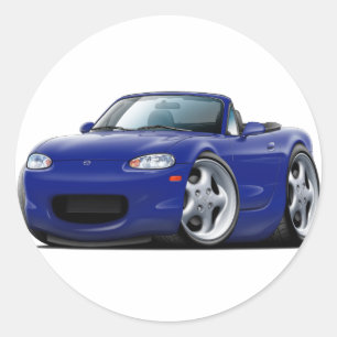 Sticker Rond Voiture 1999-05 bleu-foncé de Miata