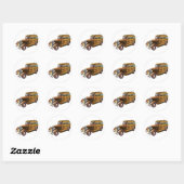 Sticker Rond Voiture ancienne (Feuille)